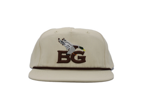 Retro BGC Logo Cream Goat Rope Hat - Buck Gardner Calls